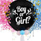 36" Large Black Gender Reveal Balloon Oh Baby Boy Girls Confetti I0M0 T5F5