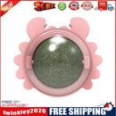 Rotatable Cat Treat Toys with Catnip Snack Licking Ball Kitten Molar (Pink)