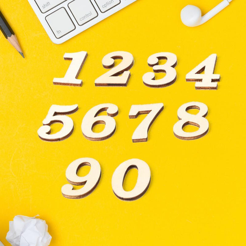 10pcs Rustic Wooden Digital Number DIY Handcraft Table Scatter Home Decoration
