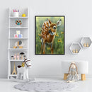5D Kit Rhinestone Picture DIY Wolf Deer Full Round Drill Diamond Painting Cra