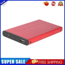 USB 2.0 Mobile Hard Disk Case 10TB 2.5 inch SATA HDD SSD Enclosure (Red)
