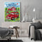 Canvas Painted Oil Paint By Numbers Red Car DIY Wall Art Modern Bedroom Decor