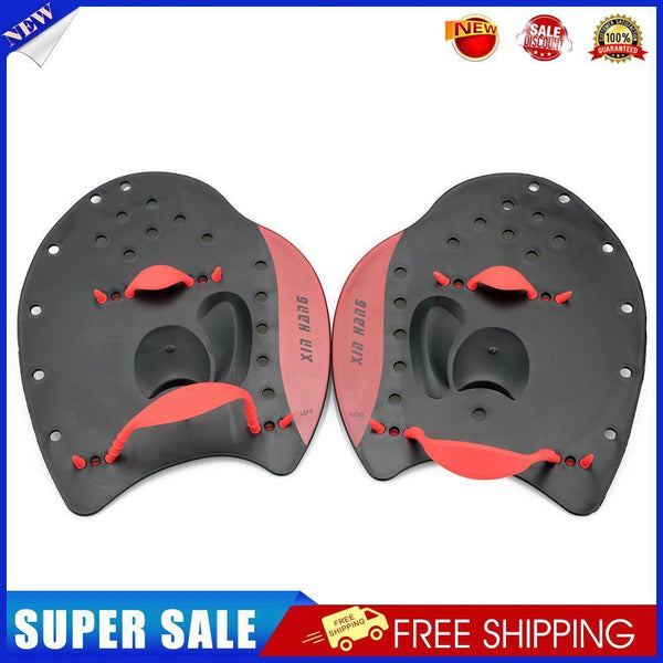 Swimming Paddles Fins Flippers Swim Water Sport Hand Webbed Gloves (Red L)