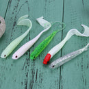 4pcs/set white fishing bait 13cm 6g PVC soft bait tiddler fishing bait Pesca