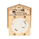 Cute Mini Wood Hollow House Christmas Light Tree Hang Decor (Santa Claus)