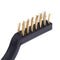 3pcs Plastic Handle Wire Brush Stainless Steel Brass Wire Brush Tool