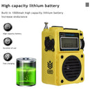 HRD-701 Portable Full-Band Radio Subwoofer FM MW SW WB Receiver (Yellow) Newly