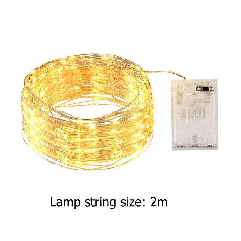 2m LED String Light Fairy Night Christmas Garland Room Decor (Warm Light)