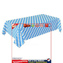 Oktoberfest Tablecover - Plastic Blue White Diamond Table Cloth for Party Newly