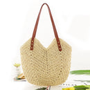 Summer Women Straw Handbag Hand Woven Shoulder Bag Female Beach Vacation Tote