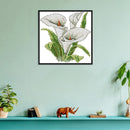 17x17cm Needlework Kit DIY Cross Stitch 14CT Stamped (H453 White Flower)