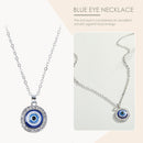 Evil Eye Pendant Necklace Chain - Unisex Turkish Third Blue Eyes Amulet Nec