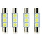 Error Canbus White C5W Festoon Light Dome Lamp Car LED Reading Bulbs For 4Pcs