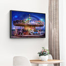 DIY 5D Diamond Painting Carousel Cartoon Full Round Drill Rhinestone Wall Decor