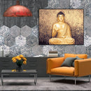 Painting By Numbers DIY Smile Buddha Hand Painted Canvas Oil Art Picture Kit