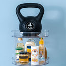Rotating Kitchen Spice Storage Rack Bottle Shelf (Small Double Layers) Newly