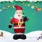 120cm Giant Santa Claus with Crutch Inflatable Christmas Props Decor (US) Newly