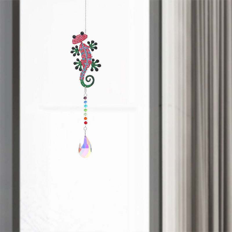 2pcs Crystal Wind Chimes Diamond Hanging Light Catcher Home Decor (ZH008)
