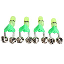 4pcs LED Fishing Rod Bite Alarm Red Light Twin Bells Light Alarm Fishing Bells A
