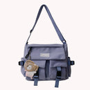 Casual Female Handbags Pendant Decor Messenger Handbags Nylon Handbag for Travel