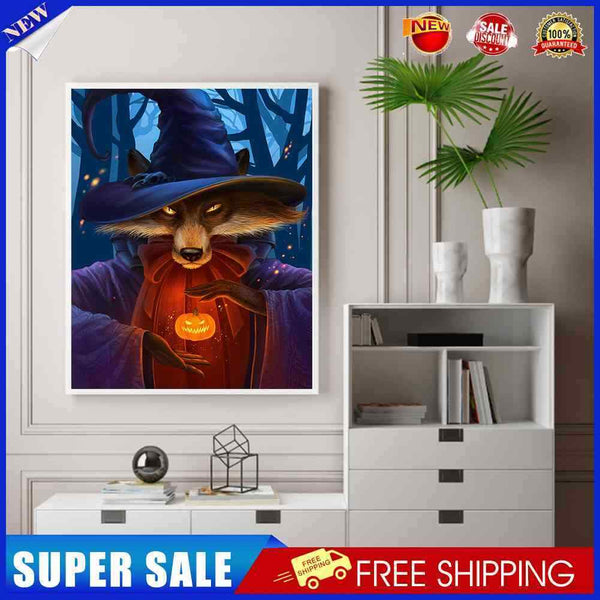Fox Magician Oil Paint By Numbers Kit Frameless Drawing Picture Wall Decor