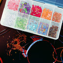 Nail Tip Box - 2pcs Grid Box for Fingernail Crystal Jewelry Nail Accessories