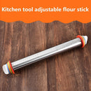 Stainless Steel Rolling Pin Dough Mat Dough Roller Adjustable Kitchen Tool
