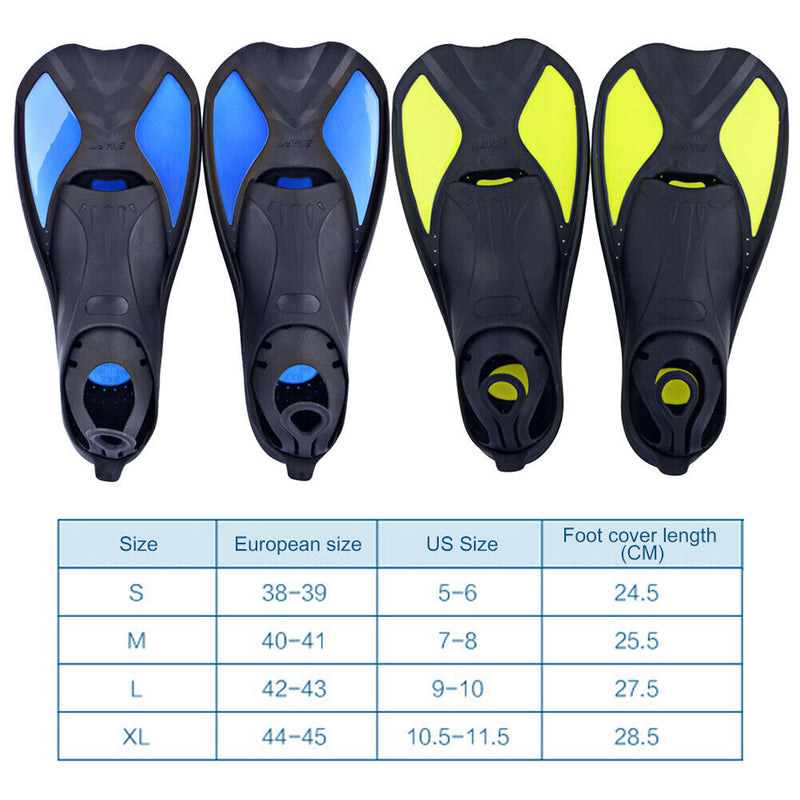 Snorkeling Diving Swimming Fins Women Men Water Sports Submersible Foot Fli