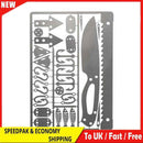 Portable Outdoor EDC Multi Tools Survival Fishing Hook Card for Camping Hiking