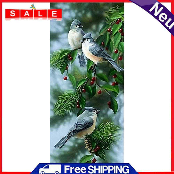 Full DIY Diamond Rhinestone Round Tit on Branch Drill 5D Painting Kit Handwork