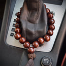 Mirror Car Accessories Interior Auto Wood Bead Pendant Hanging Ornament For Car