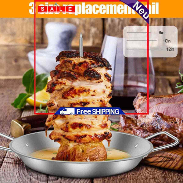 Stainless Steel Roasting Meat Spit Skewer Kitchen Supplies Meat Spit Stand Kits