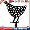Acrylic Hollow Chicken Ornaments Backyard Lawn Stakes Yard Art Decor (D)
