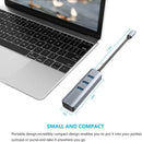 Card 3 Ports USB 3.0 Splitter Expander USB Type-C HUB Ethernet Adapter 1000Mbps