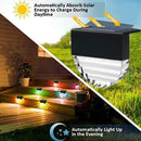 LED Solar Powered Fence Wall Lights Garden Lamp Step Path Decking Outdoor M0K5
