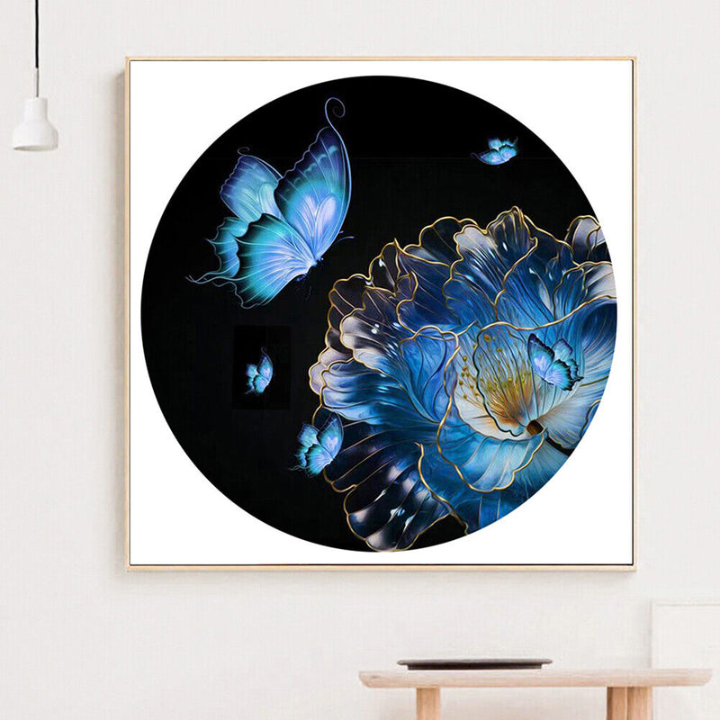 Digital Paint Circular Pattern Painted By Numbers On Canvas