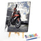 Motor Man Canvas Painted Oil Paint By Numbers Wall Art Modern DIY Bedroom Decor