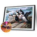 5D DIY Full Drill Diamond Painting Puffin Cross Stitch Embroidery Home Decor