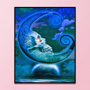 11CT Printed Full Cross Stitch DIY Moon Sky Hand Painting Living Room Decoration