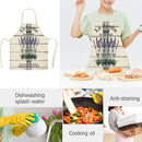 Kitchen Linen Apron Lavender Print Home Restaurant Cooking Baking Bib Dress