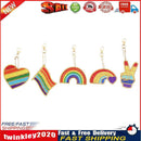 5pcs DIY Diamond Painting Keychain Rainbow Special-shaped Drill (AA984) Newly