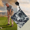 Double-Sided Golf Ball Cleaning Towel Cloth with Carabiner Hook Golf Accessor