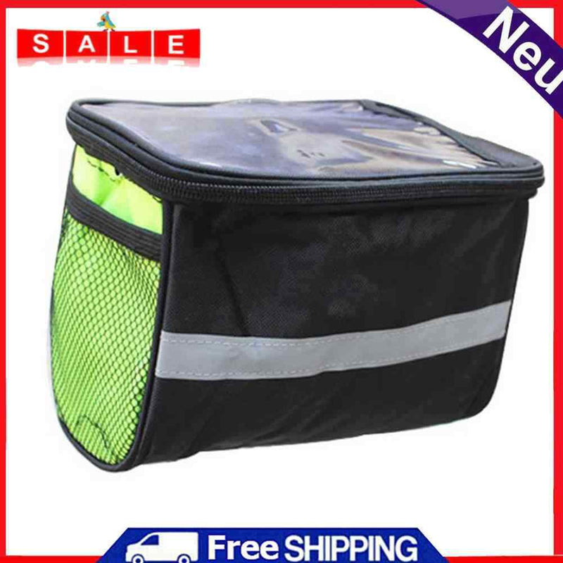 MTB Bike Handlebar Bag with Reflective Strip Road Bicycle Front Organizer Bags