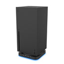For Xbox Series X Vertical Stand with 4 Ports USB 2.0 Hub Blue Light Cradle Base