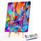 Abstract Wine Bottle Colouring Oil Canvas DIY Hand Painted Paint By Numbers