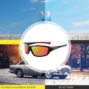Polarized Sunglasses Men UV400 Outdoor Driving Eyewear (Black Red Film)