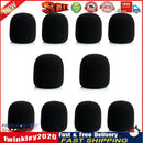 10pcs Microphone Windscreen Sponge Cover Mic Foam Protective Caps (Black) Newly