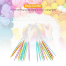 12 Pairs Plastic Change Head Circular Knitting Needle Ring Set DIY Woven Tool