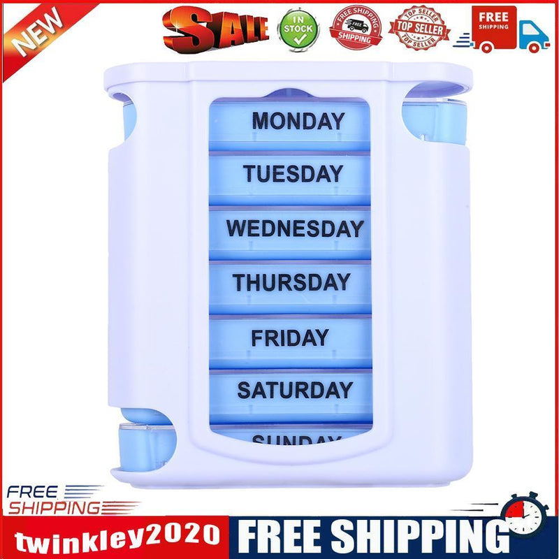 7 Days Pill Case Travel Pillbox Medicine Container Tablet Sorter Organizer