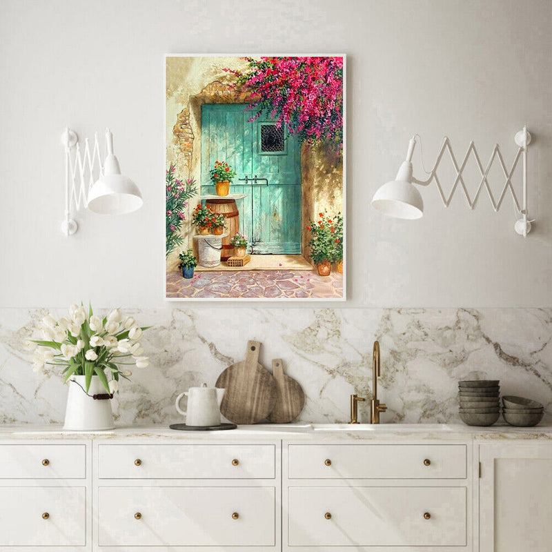 Diamond Painting Cross Stitch Craft Sunny Doorway Needlework Home Wall Decor